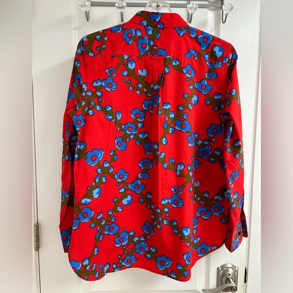 NWT J. Crew Collection Long Sleeved Shirt, Womens Size 8 Red - Picture 3 of 5